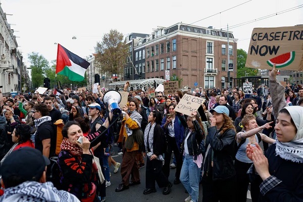 تظاهرات ضداسرائيلي دانشجويان در بلژيک و هلند